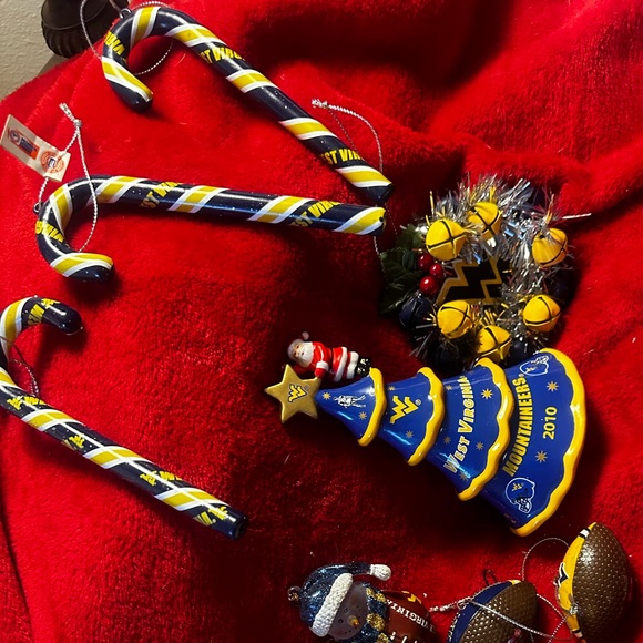 WVU West Virginia Mountaineers Christmas Ornament bundle, excellent condition. - Picture 9 of 9